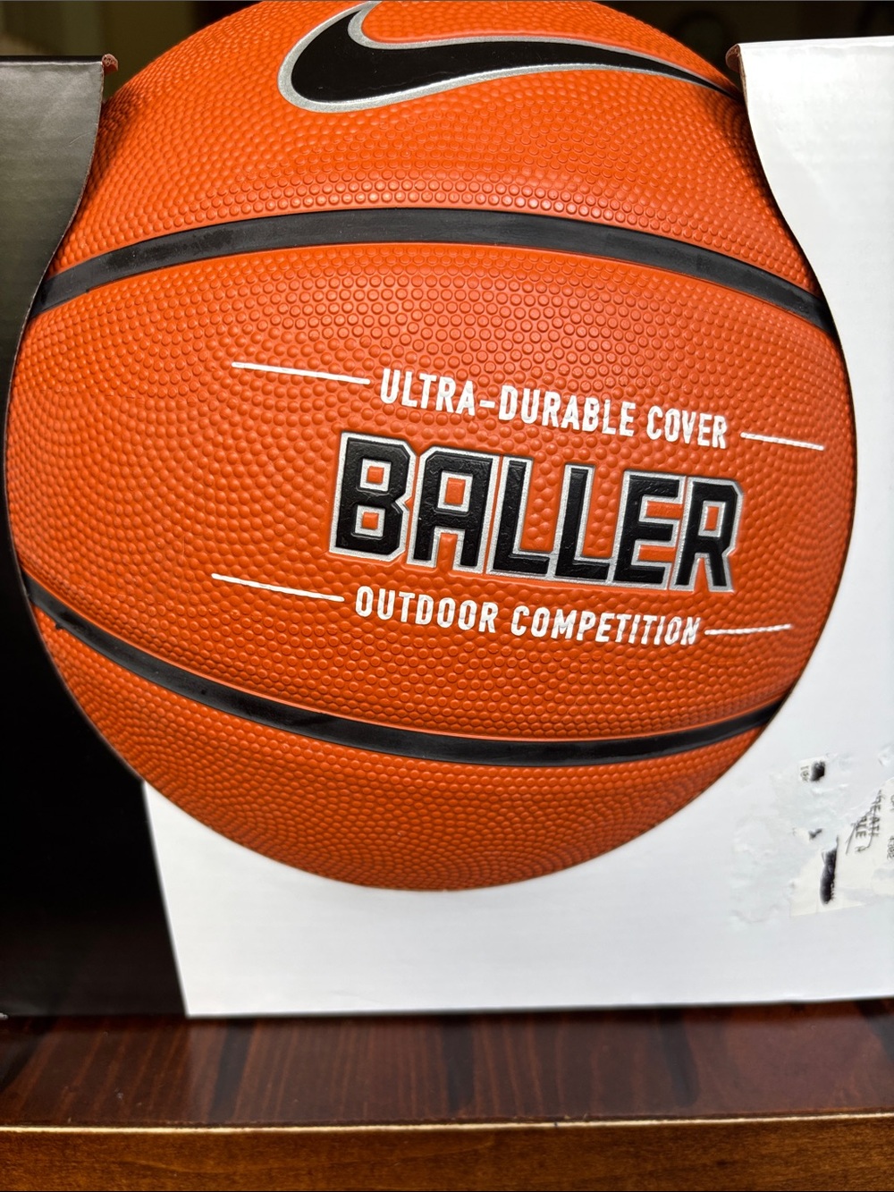 Nike Orange and Black Baller Outdoor Basketball
